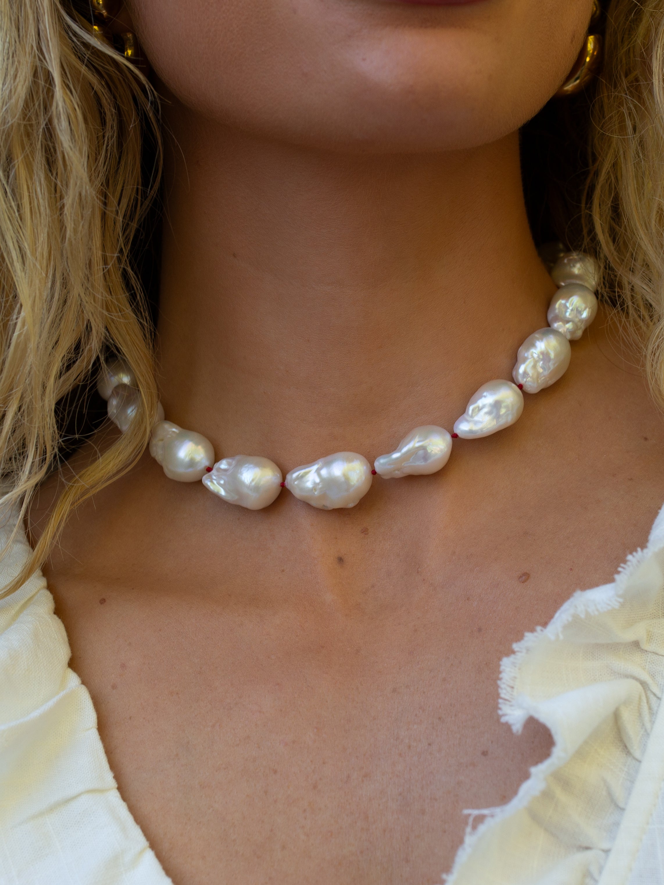 Baroque Pearl outlet and Bone Choker