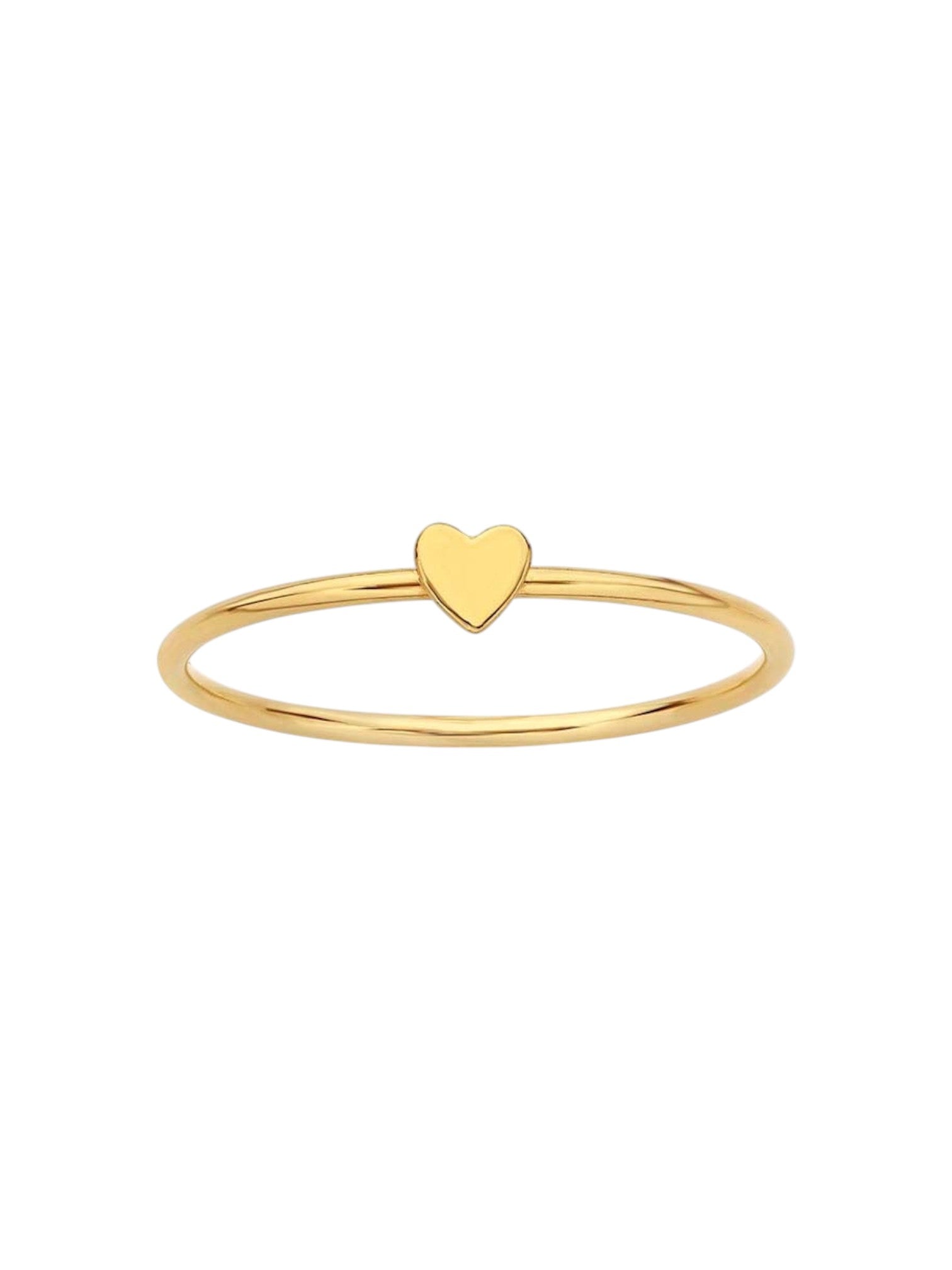 14k gold filled heart ring with thin band