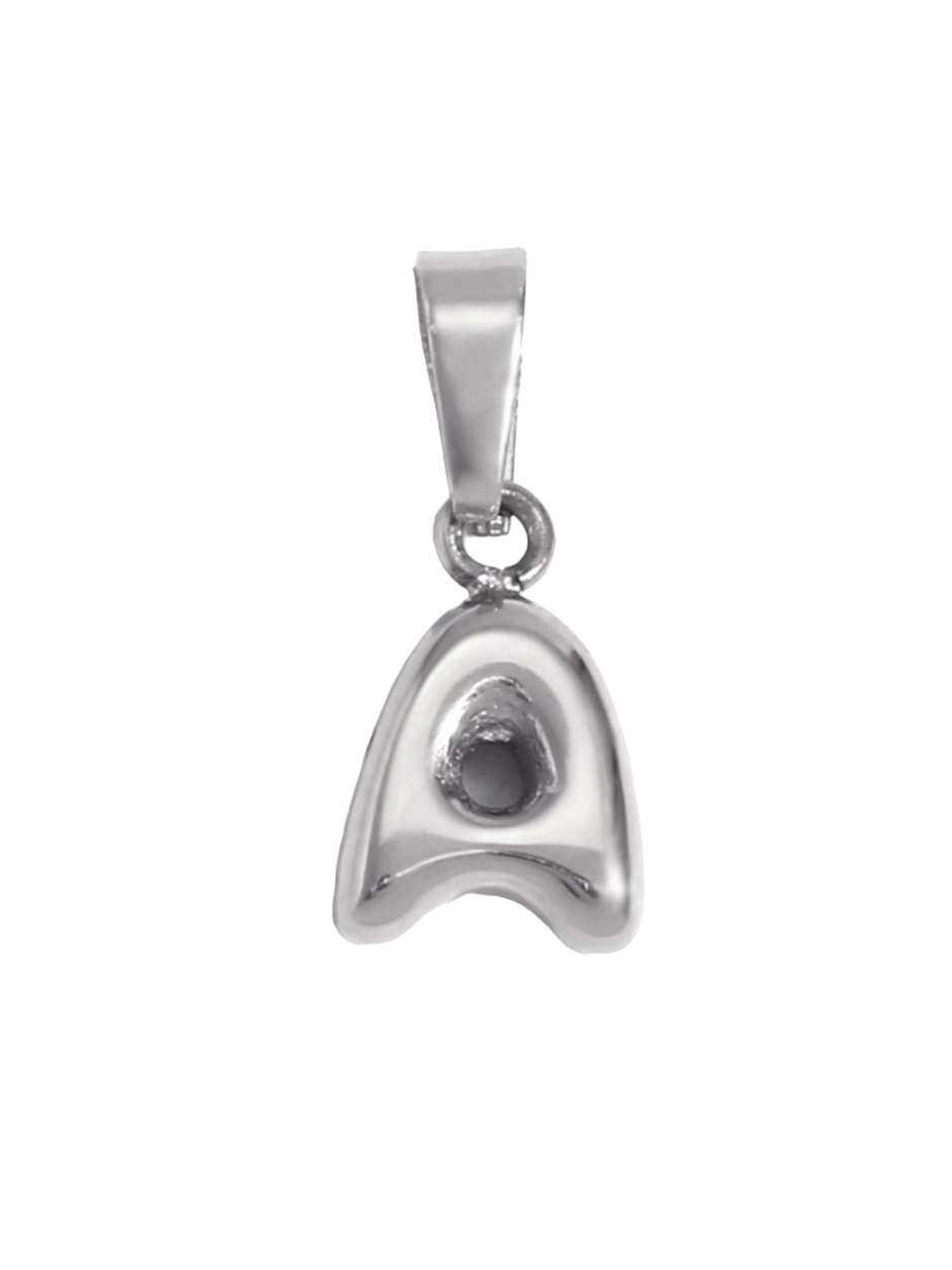 silver letter charms