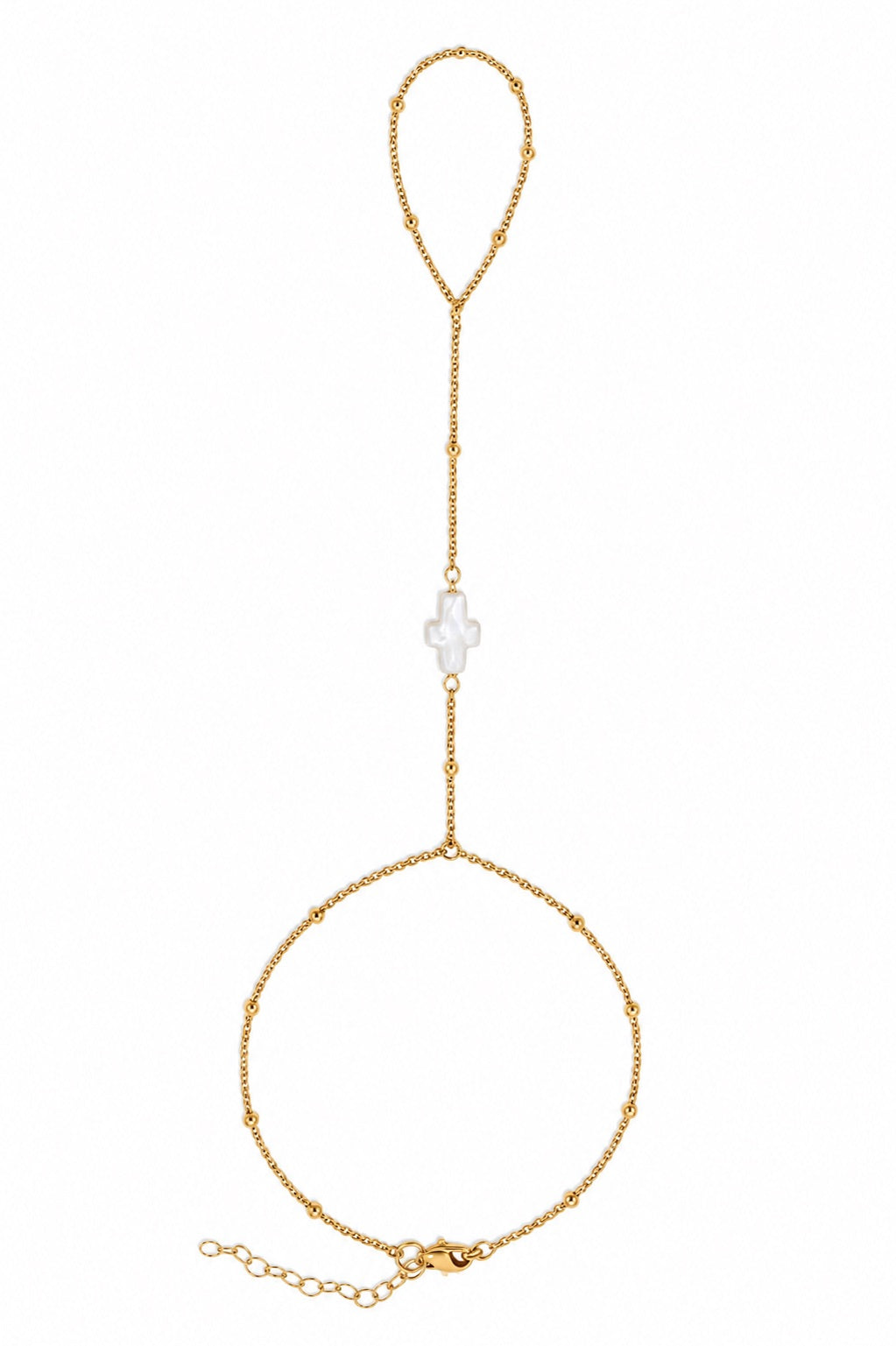 Pearl Cross Hand Chain