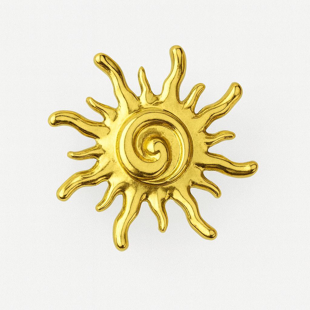 SUNBURST FLAT BACK STUD