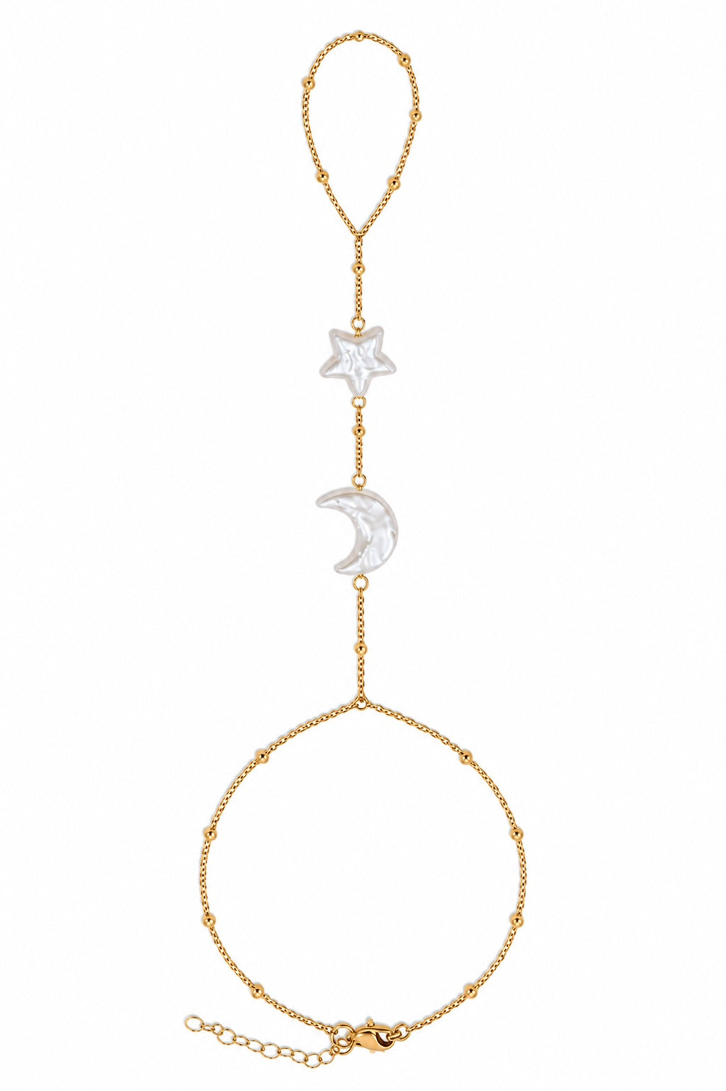 MOON BEAM PEARL HAND CHAIN