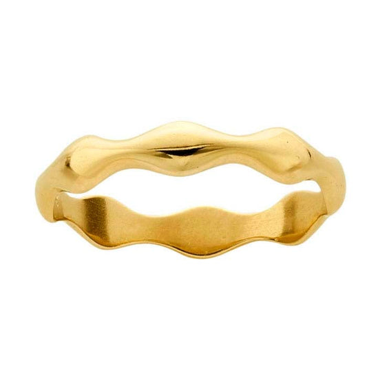 14k Solid Gold Wave Ring