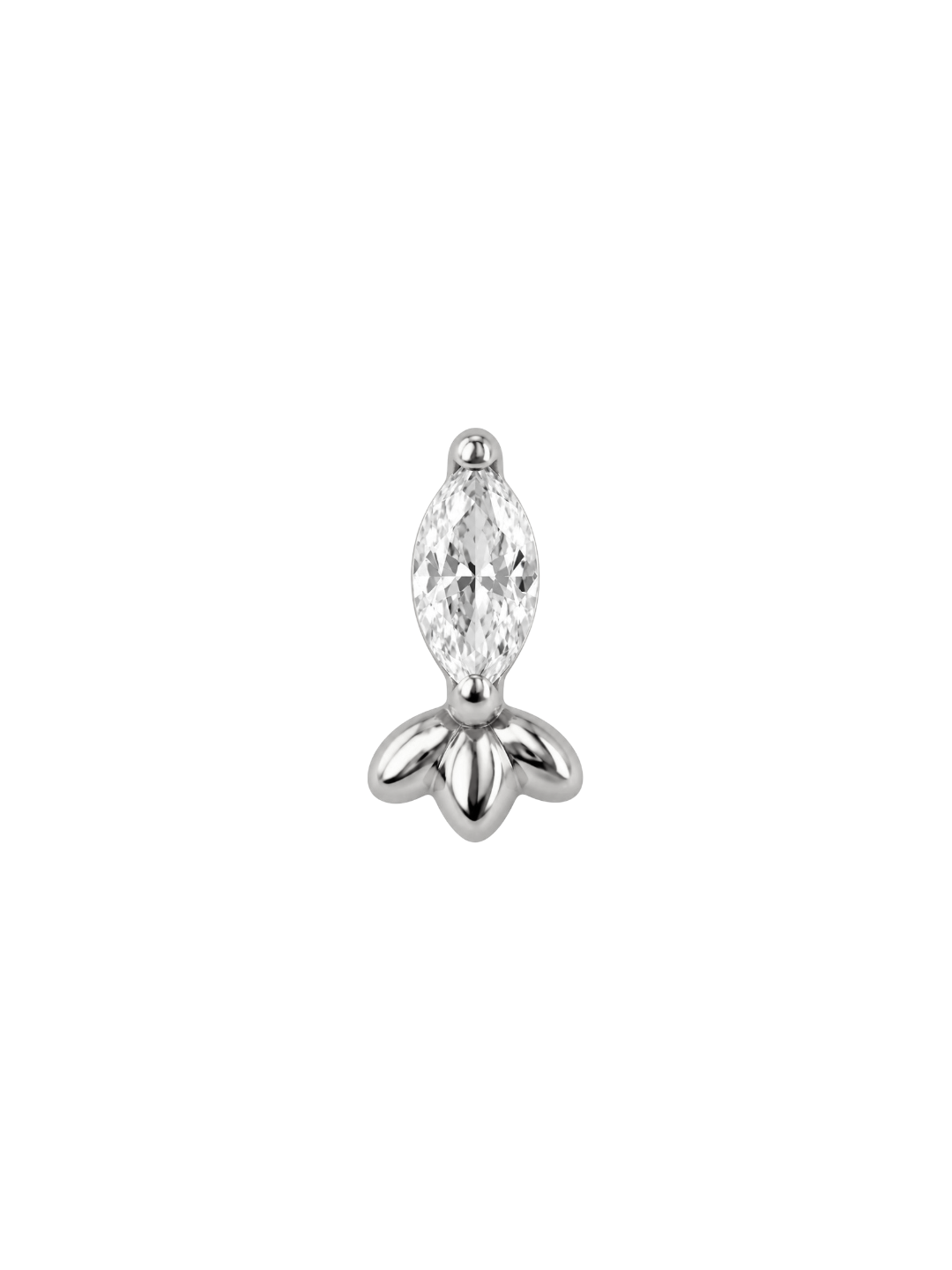 SILVER ADORNED MARQUIS FLAT BACK