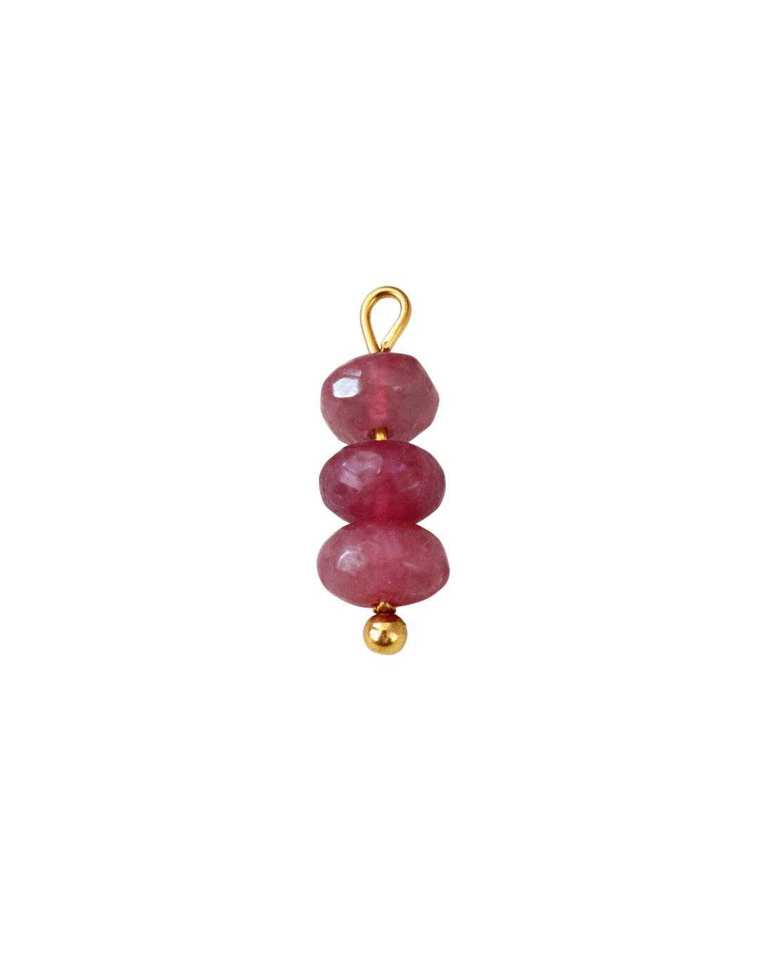 Cranberry Agate Beaded Charm