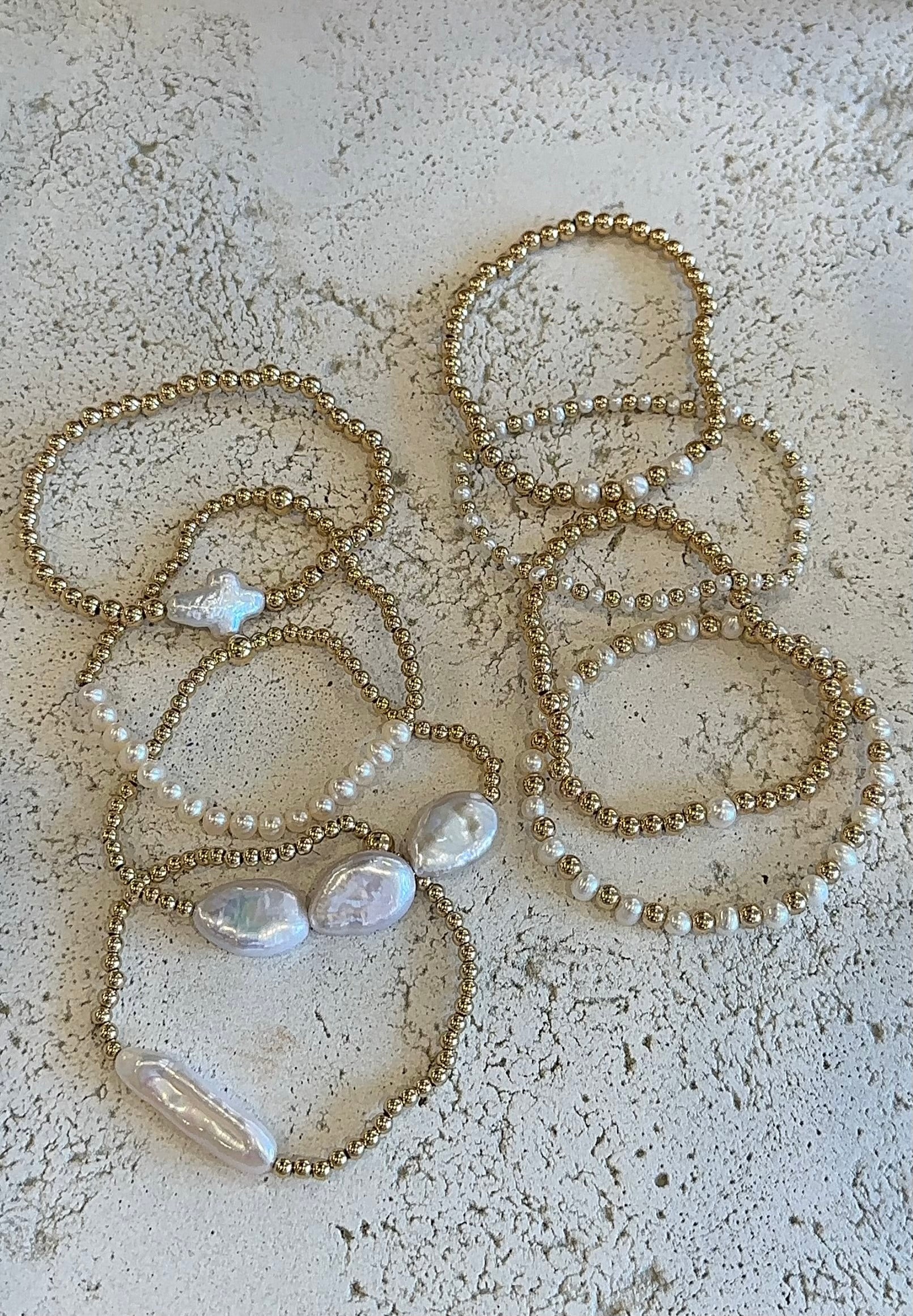 Pearl Cross Shimmer Bracelet | SEA BONES