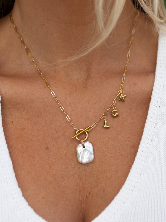 Lover Pearl Charm Necklace