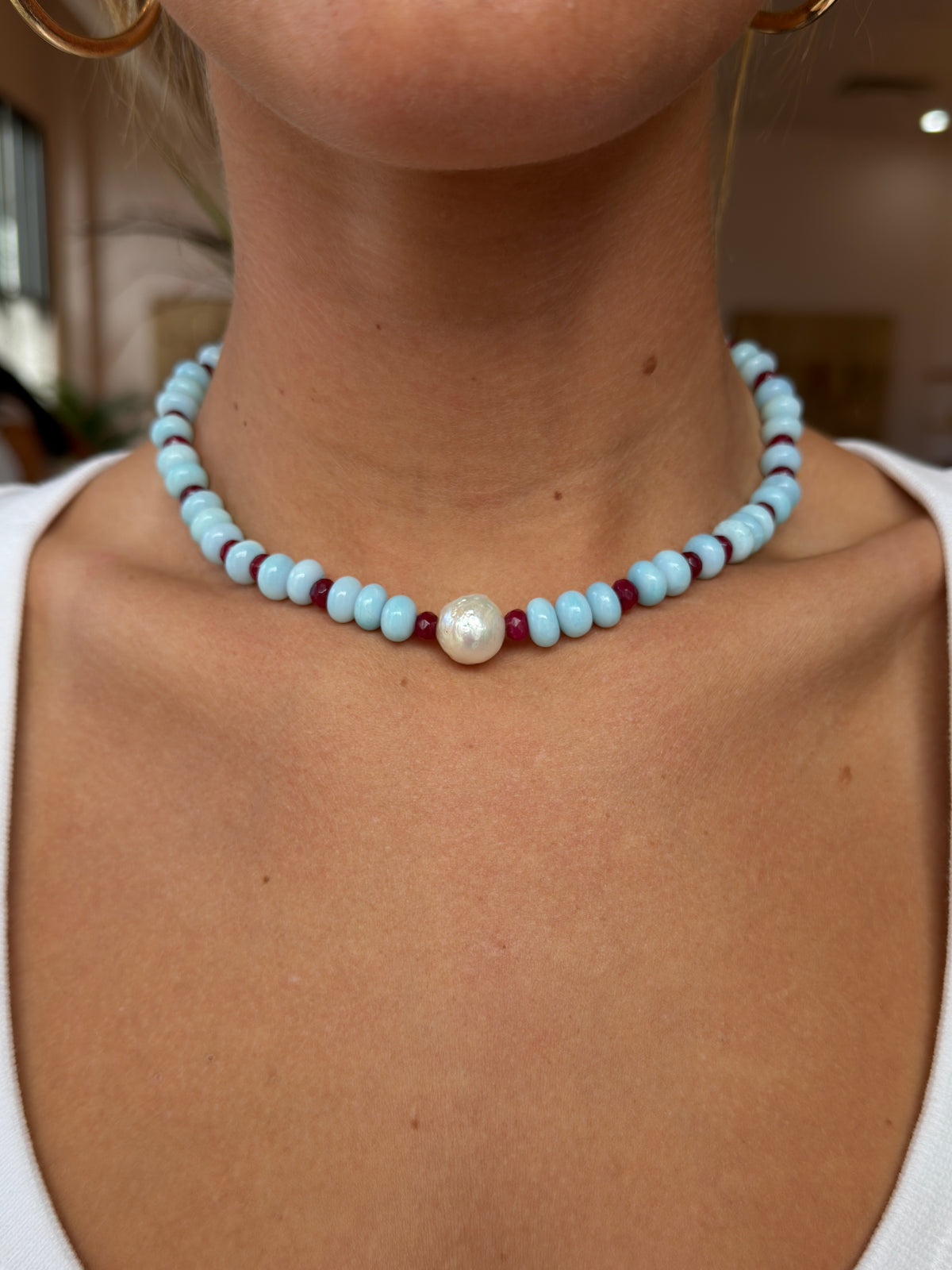 BLUE CAROLINA NECKLACE