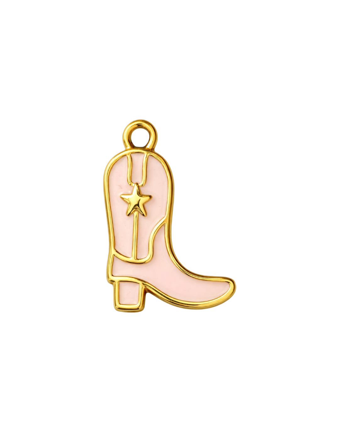 Mini Pink Cowboy Boot Charm