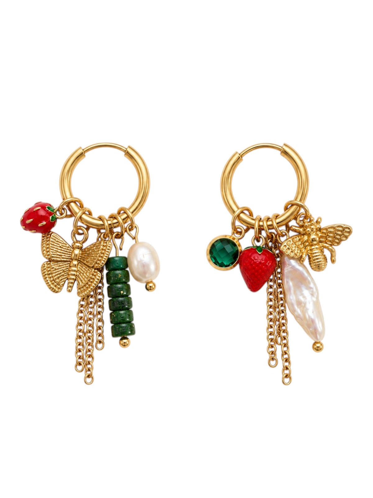 STRAWBERRY FIELD CHARM EARRINGS