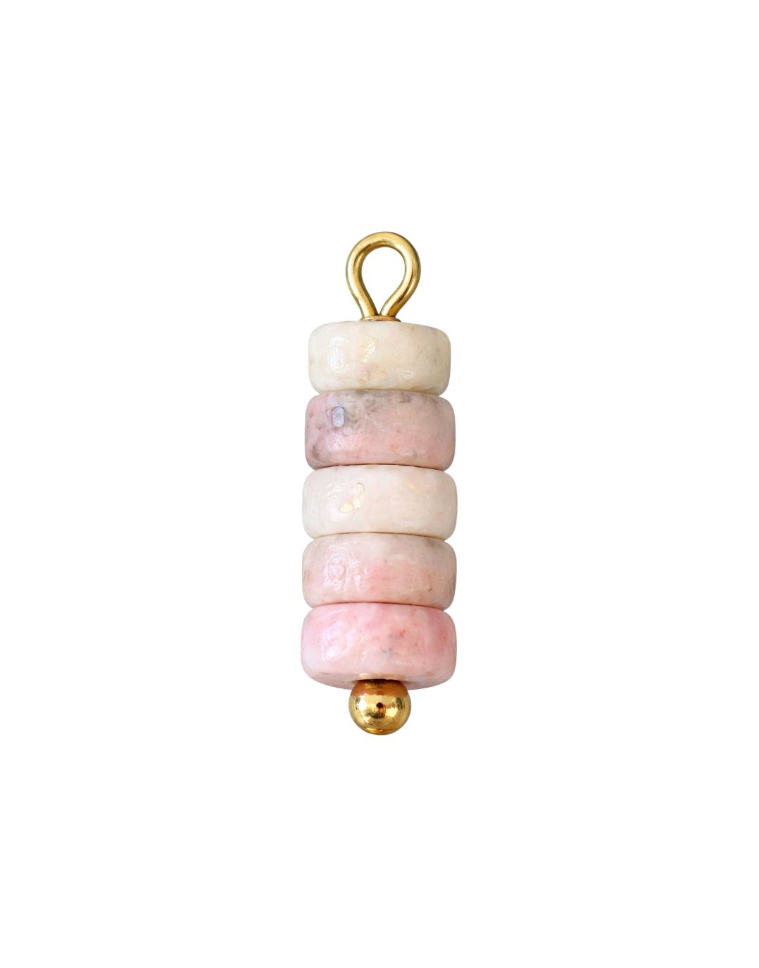 Pink Pyrite Stone Charm
