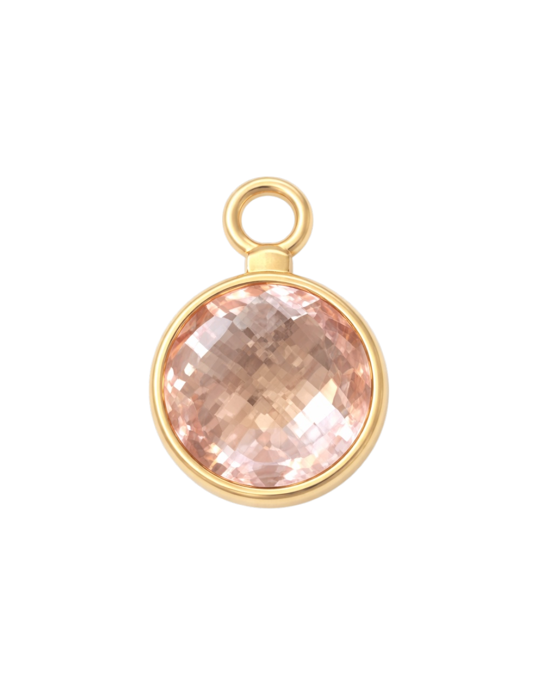 Rose Pink CZ Charm