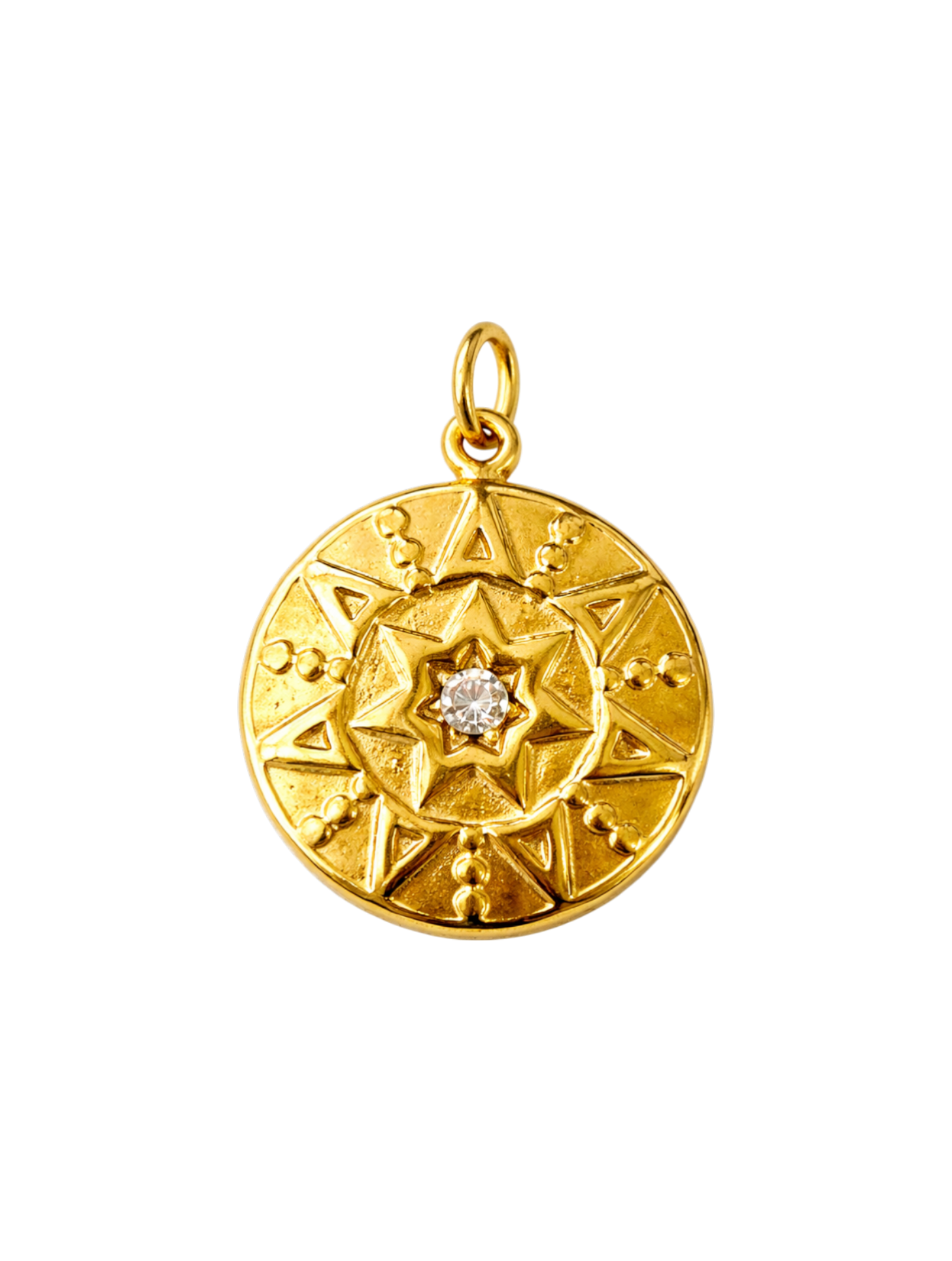 CZ Ancient Compass Charm