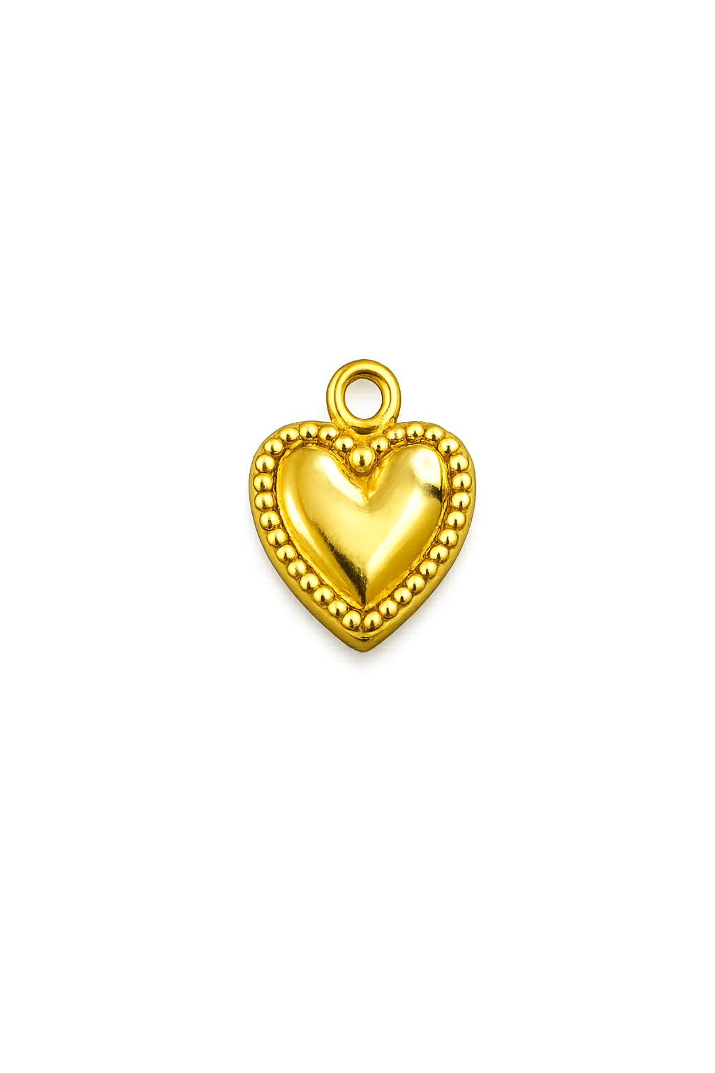 Beaded Outline Heart Charm