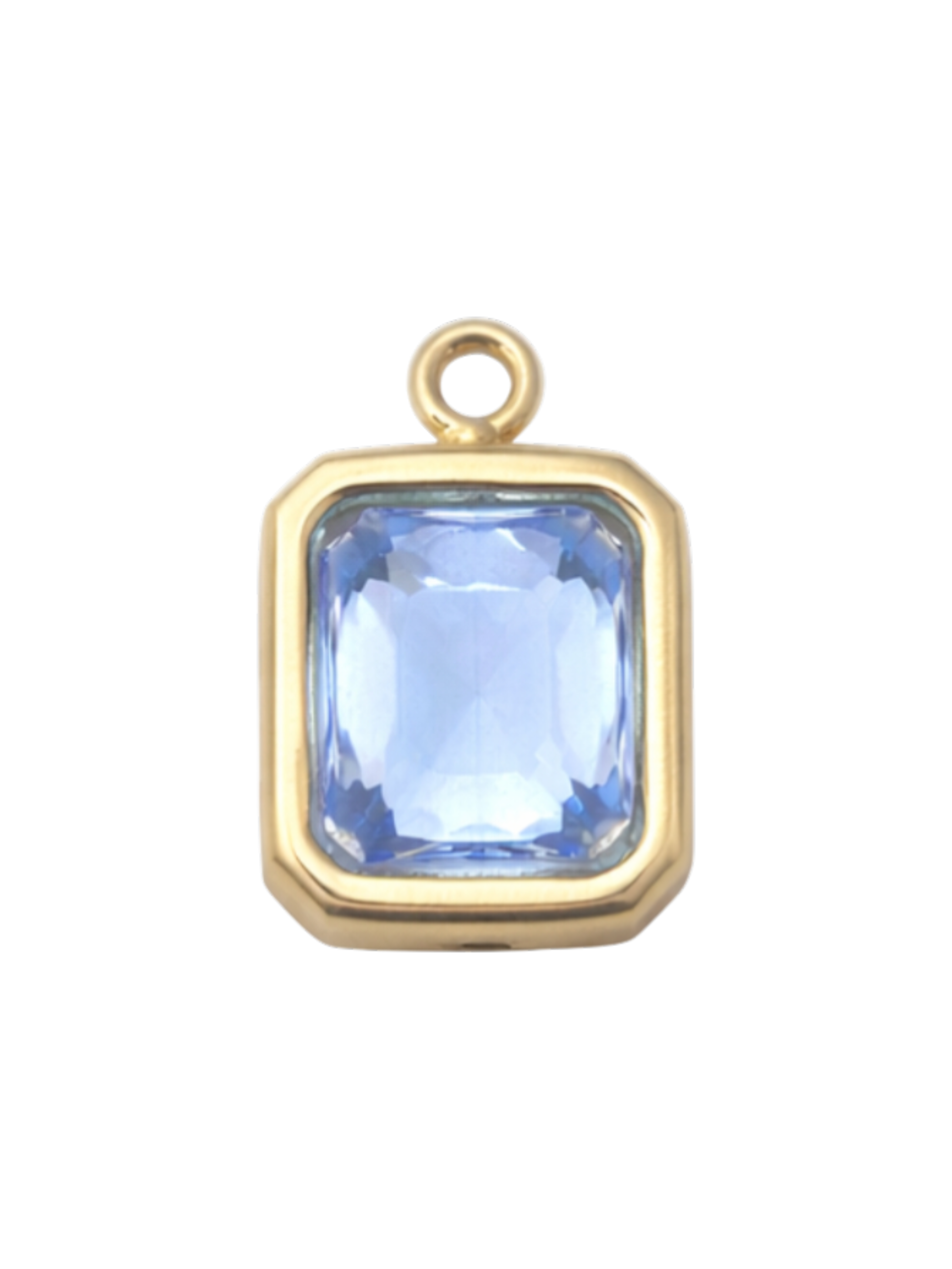 Blue CZ Stone Charm