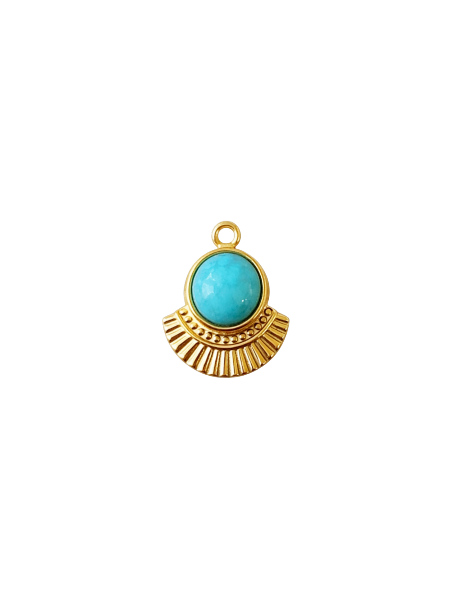 Blue Stone Fan Charm