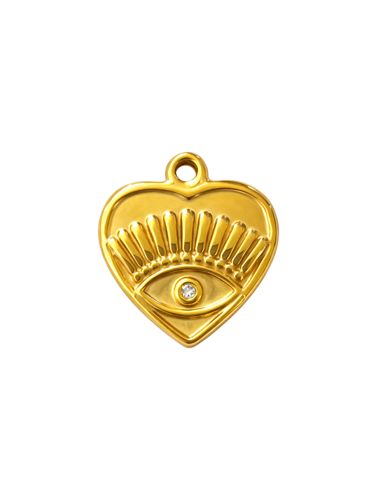 Evil Eye Heart Charm