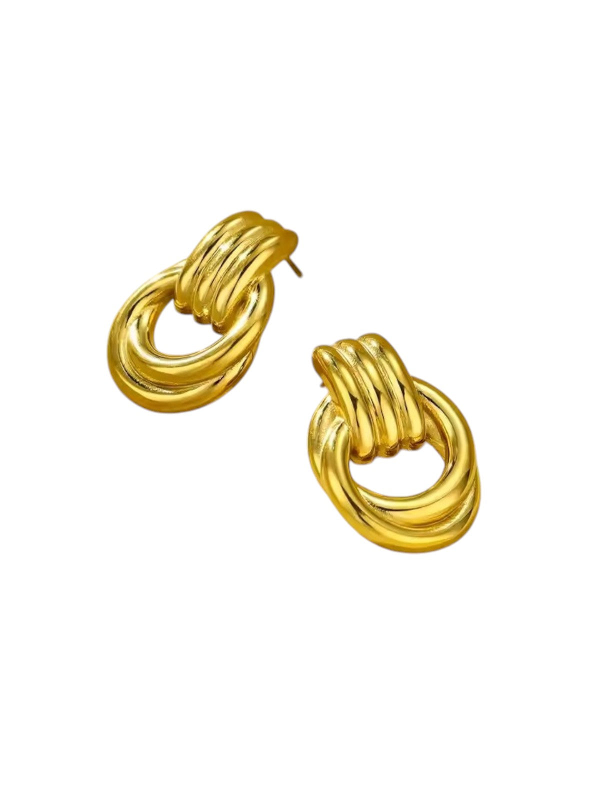 18k gold knot earrings