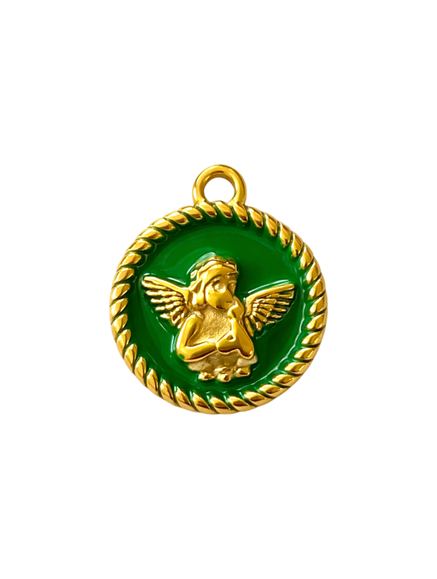Green Angel Charm