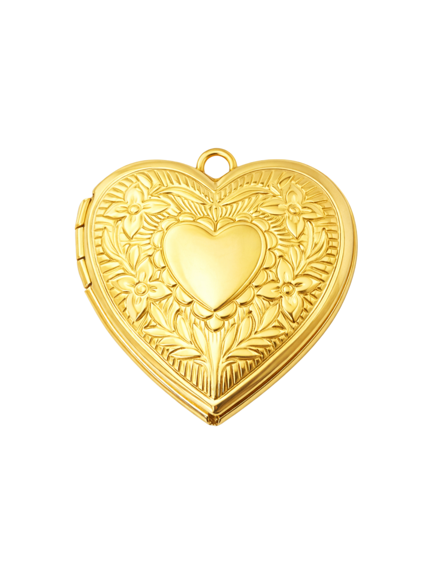 Laced Heart Locket Charm