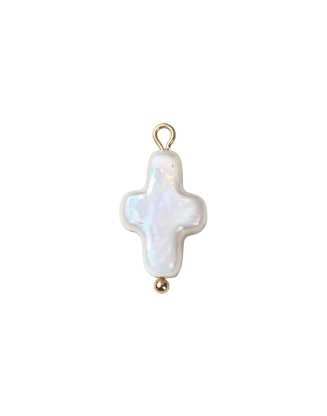 Pearl Cross Charm