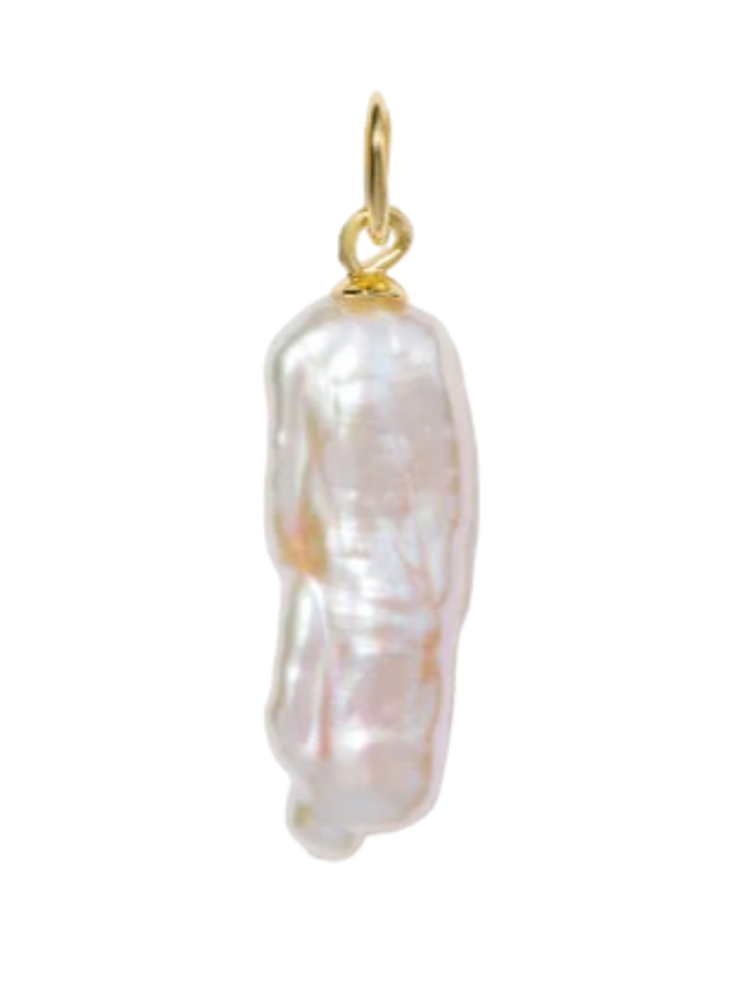 Elongated Pearl Charm