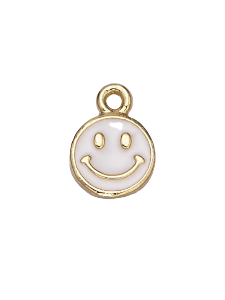 White Smiley Charm