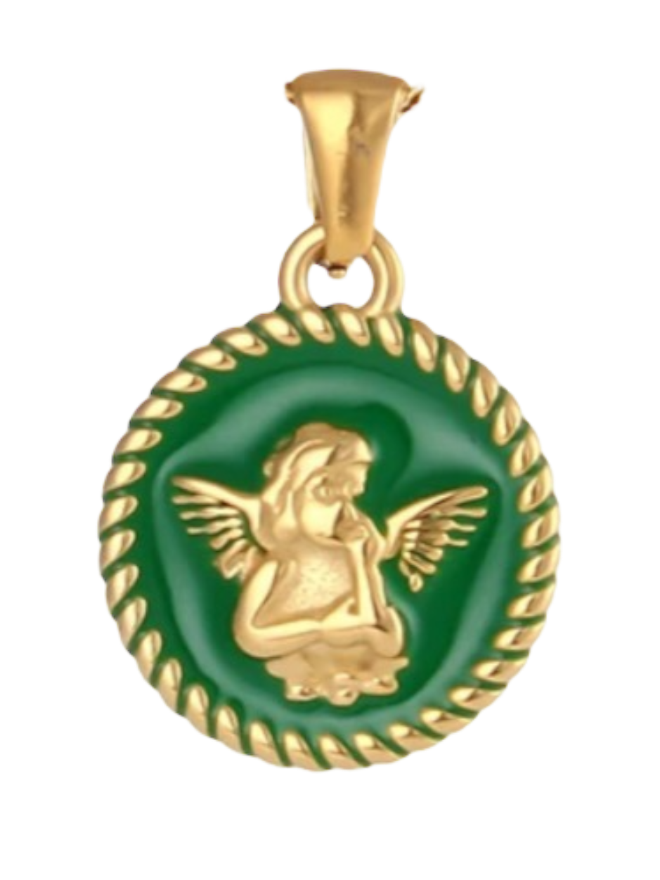 Green Angel Charm