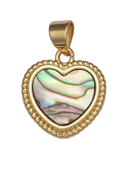 Beaded Abalone Charm