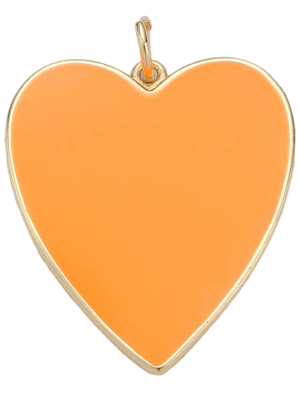 Orange Heart Charm